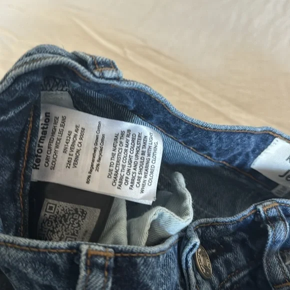 Reformation Cary Cuffed High Rise Slouchy - Picture 8 of 9